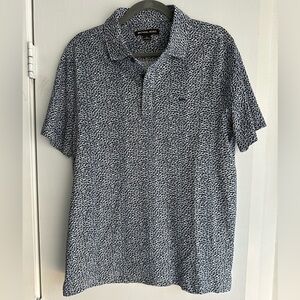 Michael Kors Navy and White Polo Golf Shirt